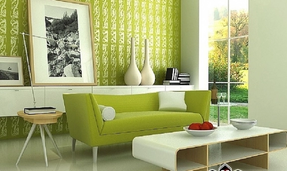 Modern Oturma Odası Dekorasyonları İçin Duvar Kağıdı Desenleri