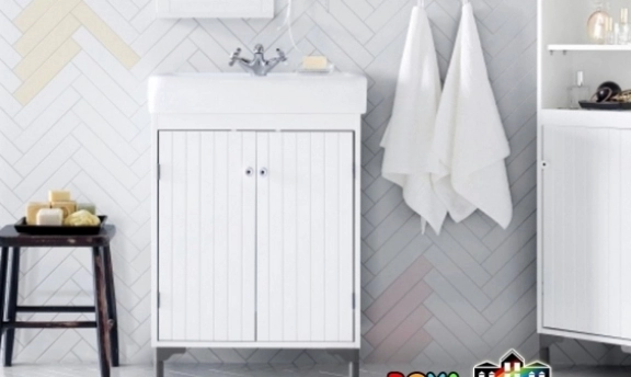 Banyolarınıza Özel Basit ve Şık Ikea Banyo Dolapları