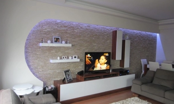 TV Arkası Dekorasyonunda Değişik Uygulama Örnekleri