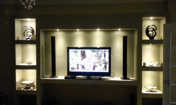 Yeni Moda Alçıpan TV-Duvar Ünitesi Tasarımları