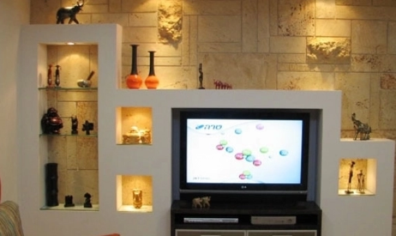 Yeni Moda Alçıpan TV-Duvar Ünitesi Tasarımları