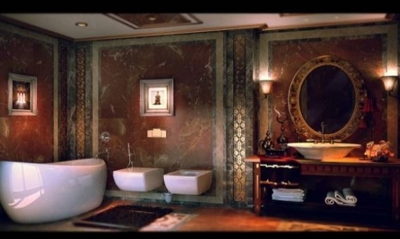 Lüks tasarım banyo dekorasyonu fikirleri