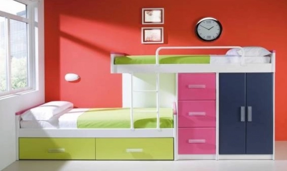Çocuk odaları için modern ranza tasarımları
