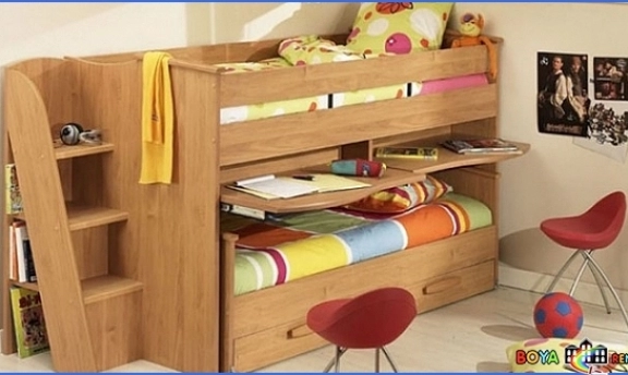 Çocuk odaları için modern ranza tasarımları
