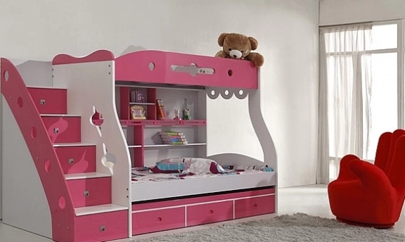Çocuk odaları için modern ranza tasarımları