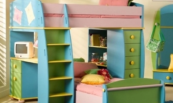 Çocuk odaları için modern ranza tasarımları
