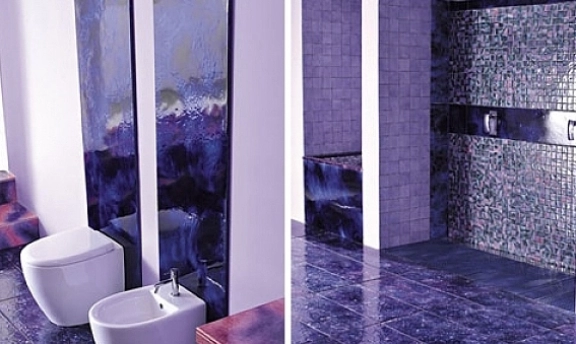 Mor Renkli Banyo Dekorasyonu Tasarımları