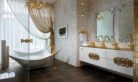 Özel Lüks banyo dekorasyonu fikirleri