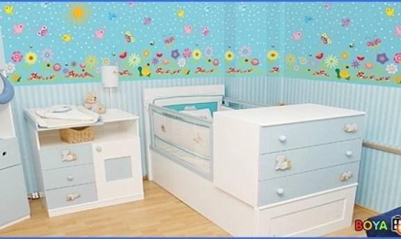 Bebek Odası için Duvar Kağıdı Örnekleri