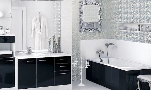 Çok Şık Siyah Banyo Dekorasyonları