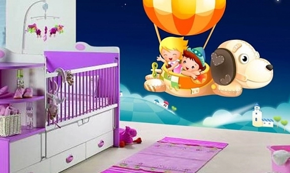 Çocuk Odası 3 Boyutlu Duvar Kağıdı Modelleri