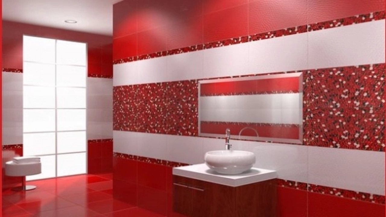 Banyo Dekorasyonunda Şahane Kırmızı Renkler