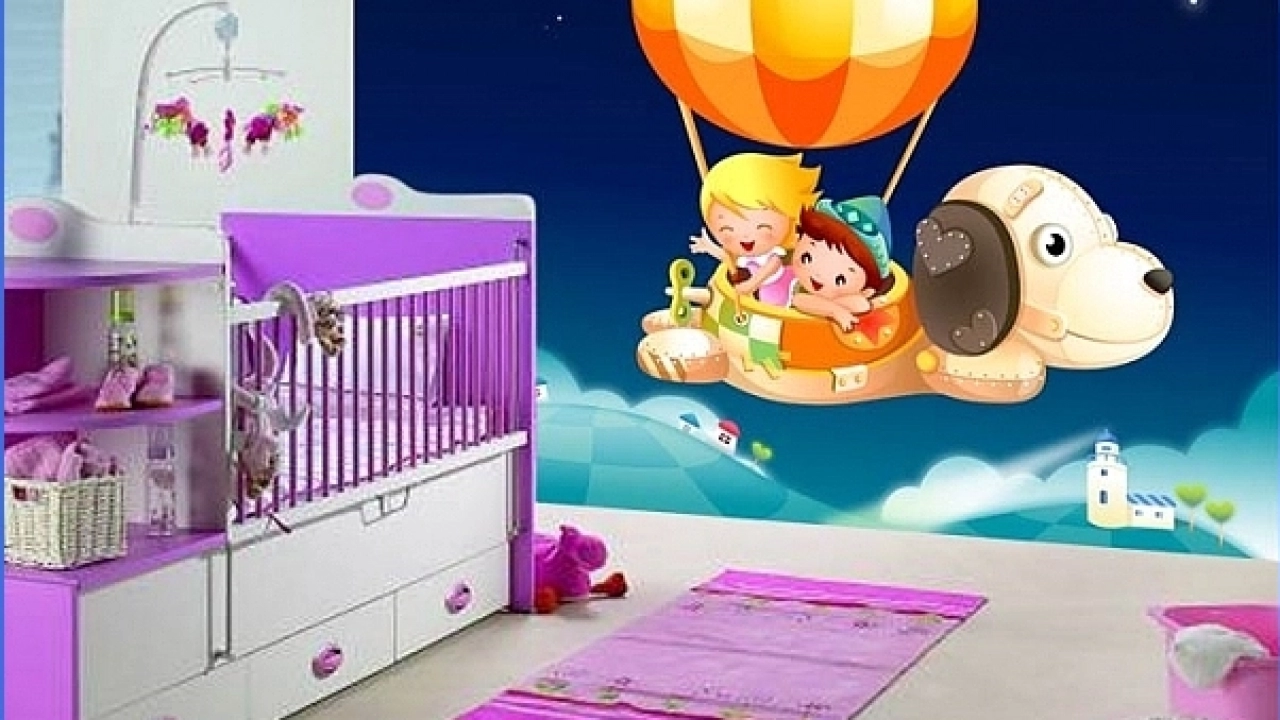 Çocuk Odası 3 Boyutlu Duvar Kağıdı Modelleri