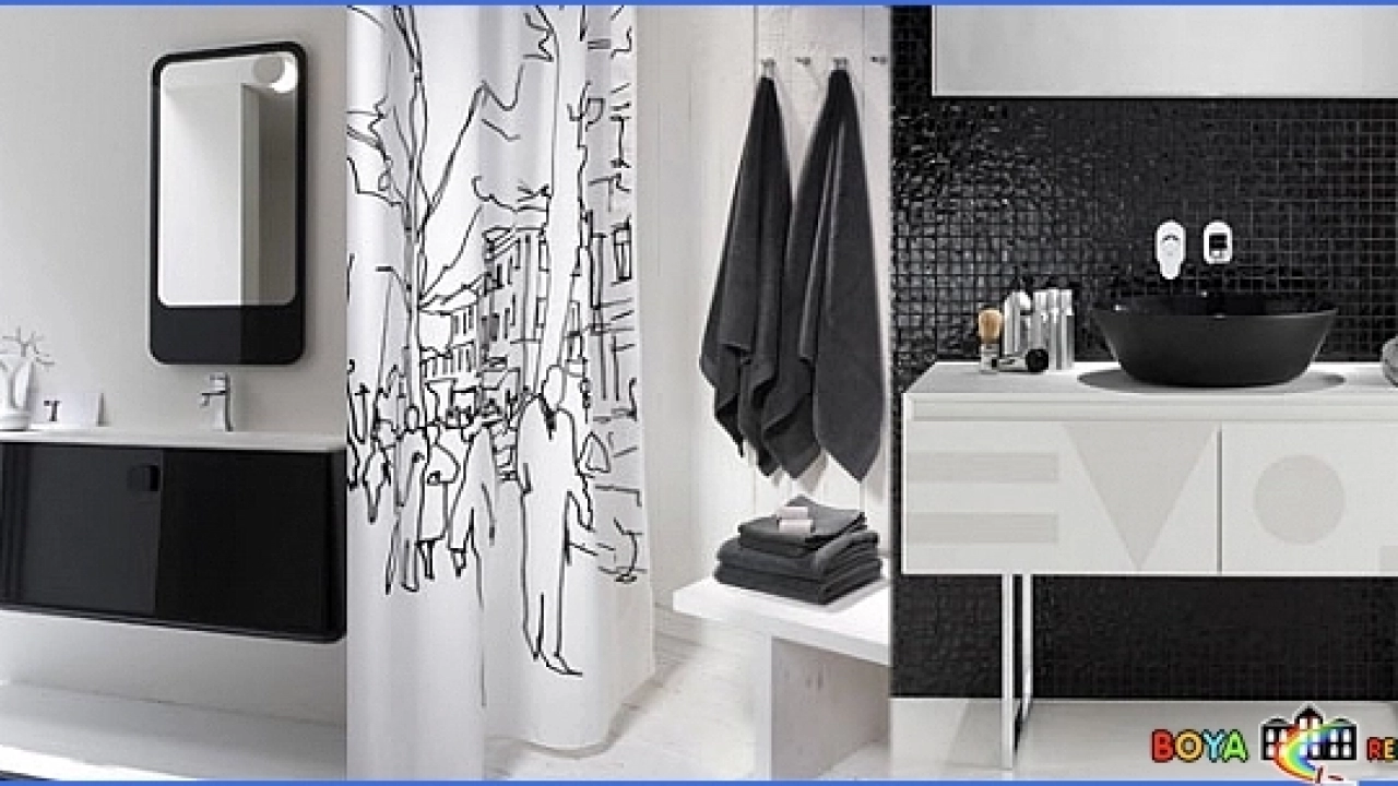 Çok Şık Siyah Banyo Dekorasyonları
