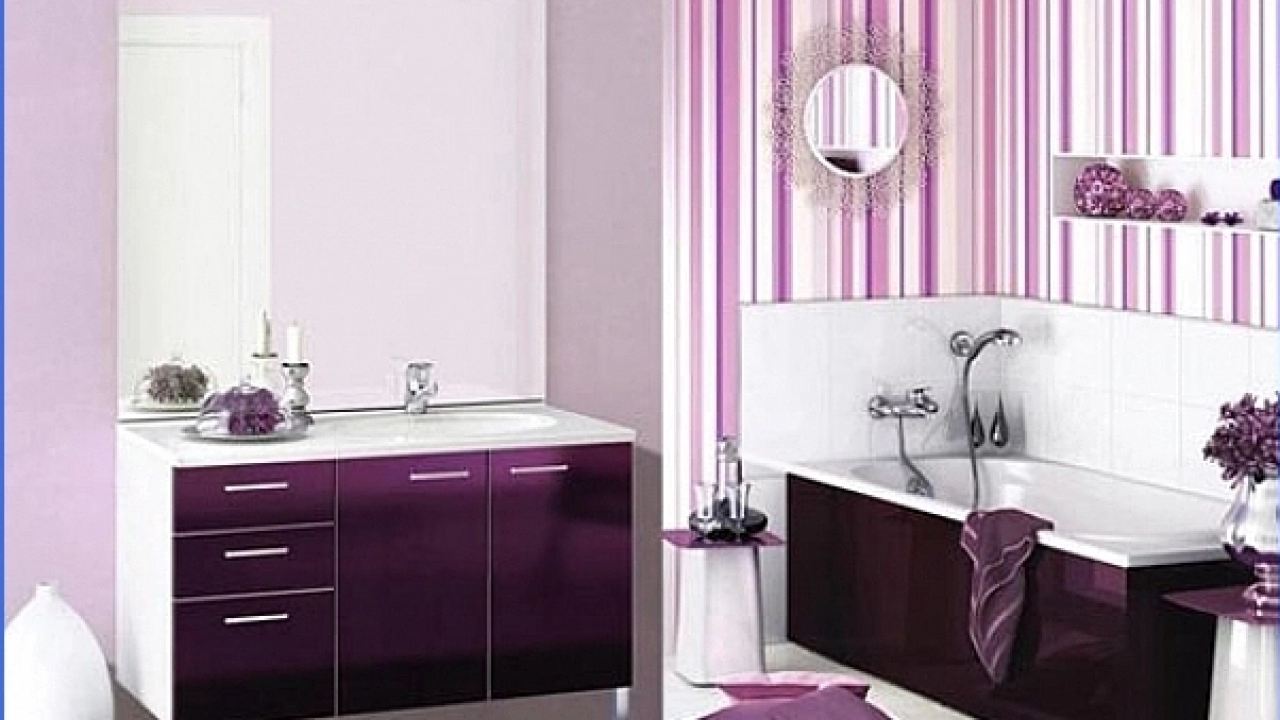 Mor Renkli Banyo Dekorasyonu Tasarımları